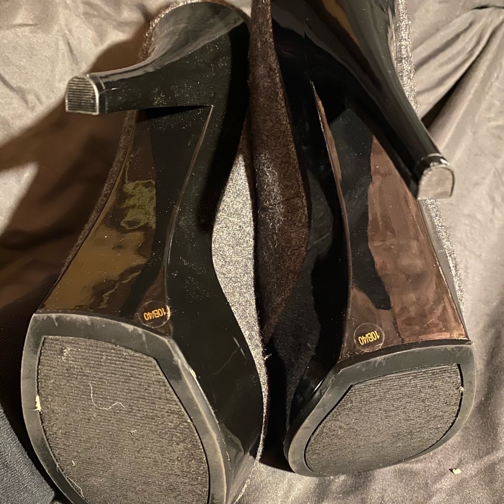 Grey high heels size 10